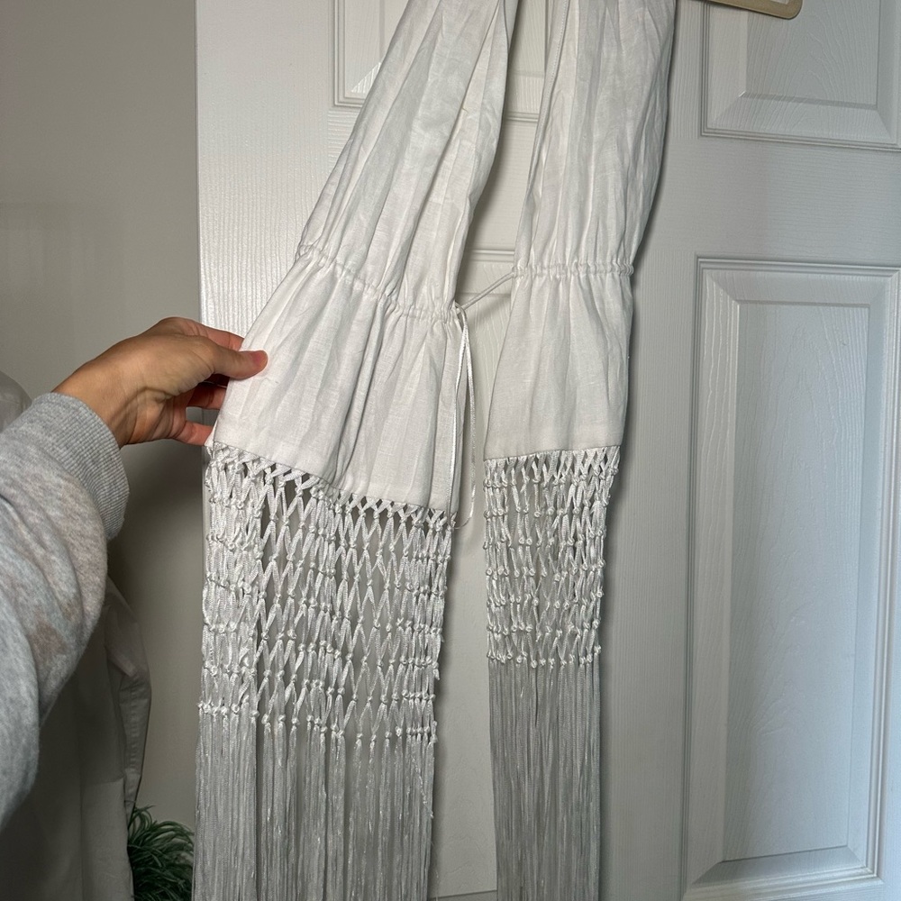 Fringe halter top